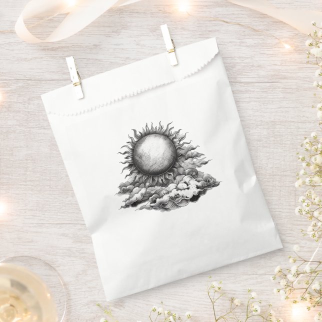 Bewölkte Sonne Geschenktütchen (Ausgeschnitten)