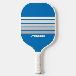 Bewölkter Blaue Himmel Über Streifung mit Namen Pickleball Schläger