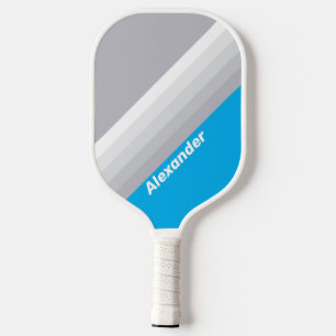 Bewölkter blauer Himmel Streifen mit Namen Pickleball Schläger