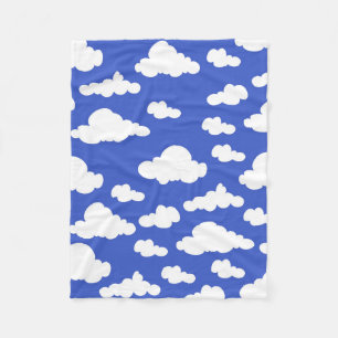 Bewölkter blauer Himmel Weiße Wolken Träumerische Fleecedecke
