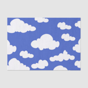 Bewölkter blauer Himmel Weiße Wolken Träumerische Seidenpapier