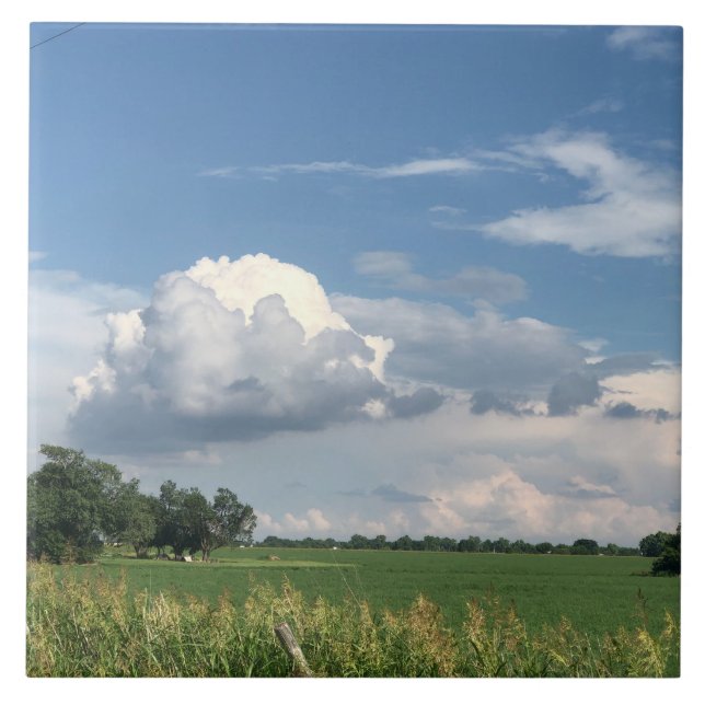 Bewölkter Himmel Fliese (Vorderseite)