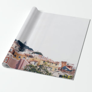 BEWÖLKTER HIMMEL MIT STADT GESCHENKPAPIER
