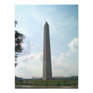 Bewölkter Himmel und Washington Monument Fotodruck