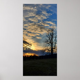 Bewölkter Sonnenuntergang auf dem Blue Ridge Parkw Poster