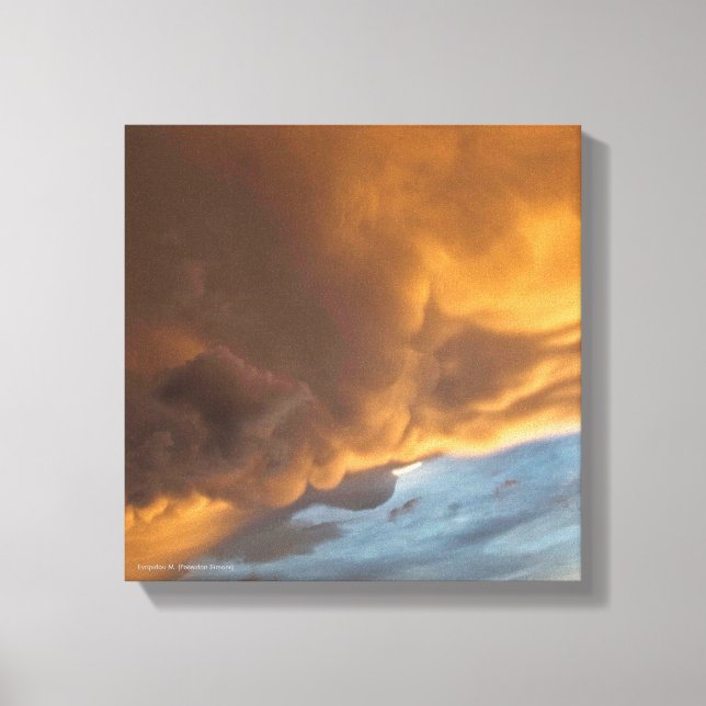 bewölkter Sonnenuntergang Leinwanddruck (Vorderseite)