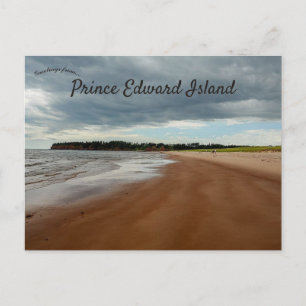 Bewölkter Tag am Strand von Prince Edward Island Postkarte