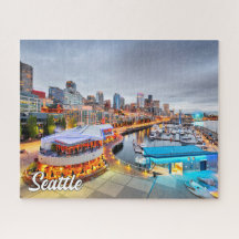 Bewölkter Tag in Seattle, Washington, Vereinigte S