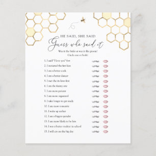 Bewollte er sein, sagte sie sagte Brautparty Game