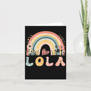Beworben in Lola Est 2026 Boho Regenbogen Blumen Karte