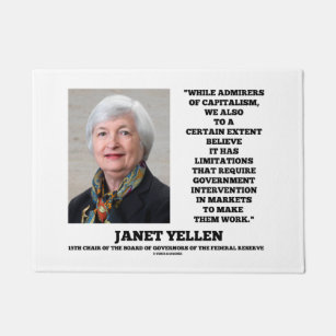 Bewunderer-Kapitalismus Govt Intervention Janets Fußmatte