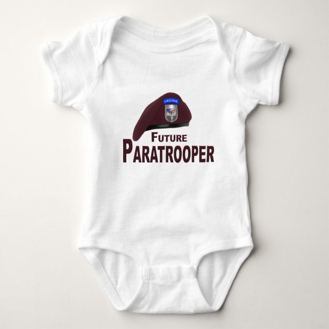 Bewunderlich Niedlicher Future Paratrooper Beret B Baby Strampler (Vorderseite)
