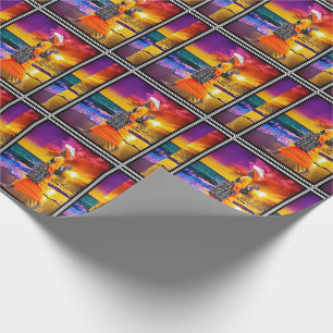 Bewundern des Sonnenuntergangs Geschenkpapier