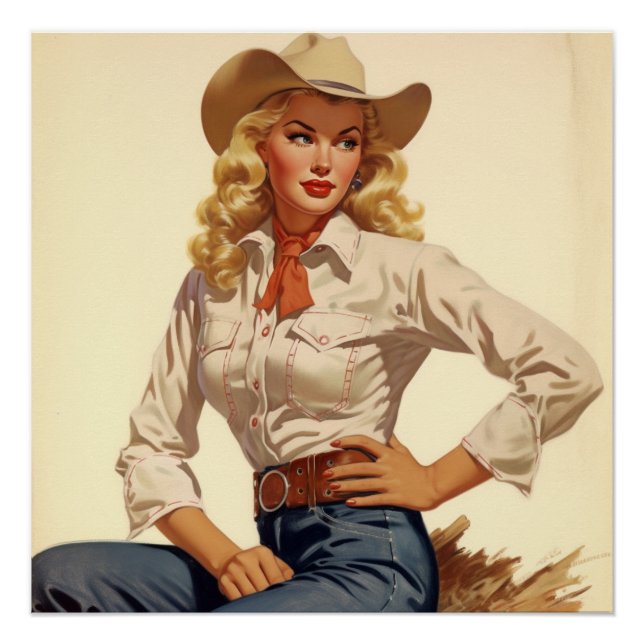 Bewundern Sie den alten West-Glamour: Wilde Westfl Poster (Vorderseite)