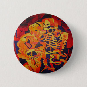 Bewundern Sie die bunte geometrische Kunst des Tod Button