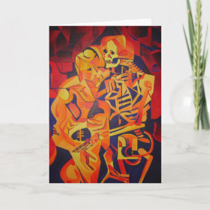 Bewundern Sie die bunte geometrische Kunst des Tod Karte