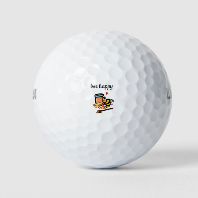 Bewundern Sie die niedliche gelbe und blaue Wortar Golfball (Vorderseite)
