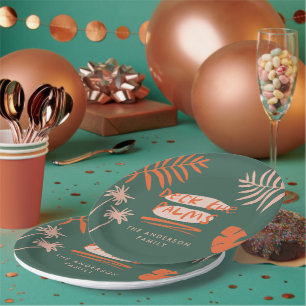 Bewundern Sie die Palmen Weihnachten tropischen ei Pappteller