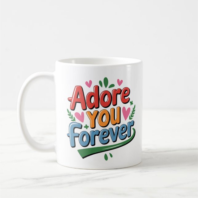 Bewundern Sie für immer - Romantisches und farbenf Kaffeetasse (Links)