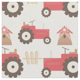 Bewundernswert auf dem Farm Traktor Fabric Stoff