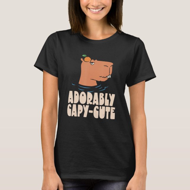 Bewundernswert Capybaras Süße Tier Capybaras Roden T-Shirt (Vorderseite)