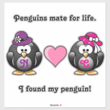 Bewundernswerte lesbische Pinguine, zwei Brides He