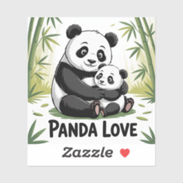 Bewundernswerte Panda-Liebe zurück zur Schule Aufkleber