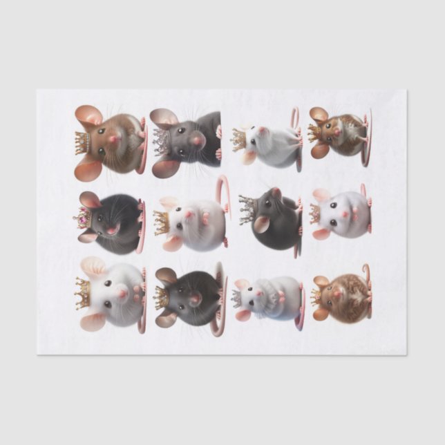 Bewundernswerte Prinzessin und Prinzessin Mäuse mi Seidenpapier (Vorderseite)