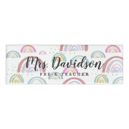 Bewundernswerte Rainbow-Muster Namenschild