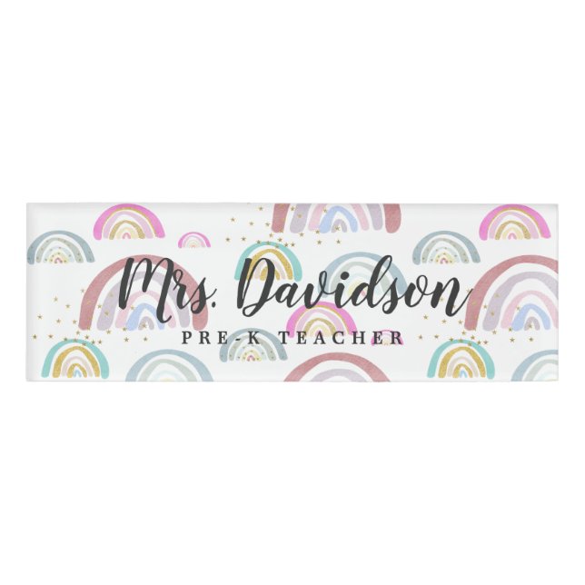 Bewundernswerte Rainbow-Muster Namenschild (Vorderseite)