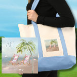 Bewundernswerte Watercolor Beach Szene, benutzerde Tragetasche<br><div class="desc">Watercolor Beach - friedliche und sanfte Szene mit zwei Liegestühlen - schön als Tote-Tasche für Sie zu haben oder als Geschenk perfekt. Beachten Sie die benutzerdefinierte zwei Farbe Monogramm Alle Design-Fragen senden Sie einfach einen Chat oder eine E-Mail an charmdesignstudio@rcn.com und wir werden uns freuen,  Ihnen zu helfen.</div>