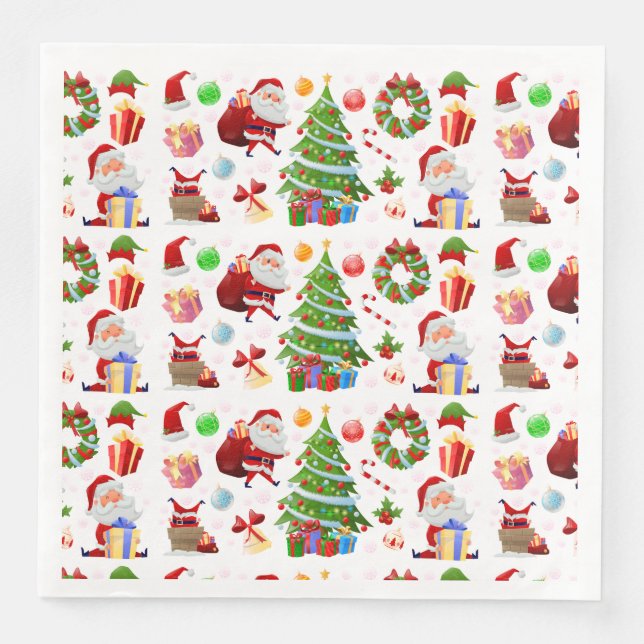 Bewundernswerte Weihnachtselemente und Weihnachtse Serviette (Vorderseite)