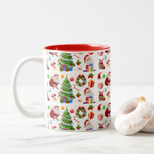 Bewundernswerte Weihnachtselemente    Zweifarbige Tasse