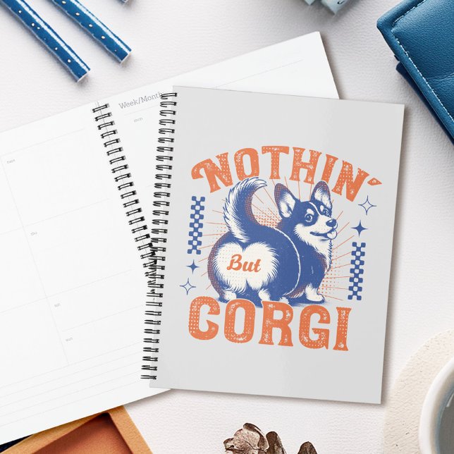 Bewundernswerter Corgi-Hintern mit "Nothing but Co Planer (This design features a playful retro corgi graphic with its adorable butt as the main focal point!)