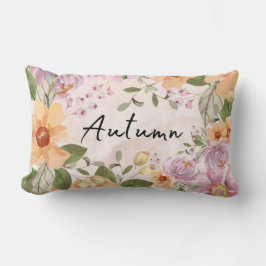 Bewundernswerter Herbst Wasserfarben Garten Blumen Lendenkissen
