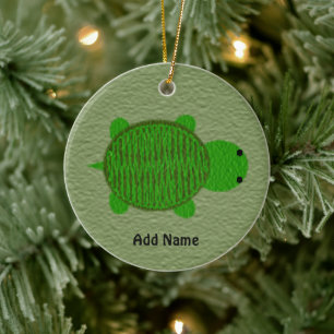 Bewundernswertes Garn Texturierte Schildkröte Keramik Ornament