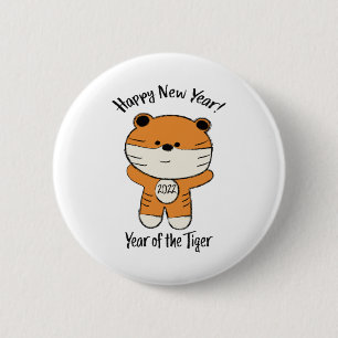 Bewundernswertes Neues Jahr 2022 Jahr des Tigers Button