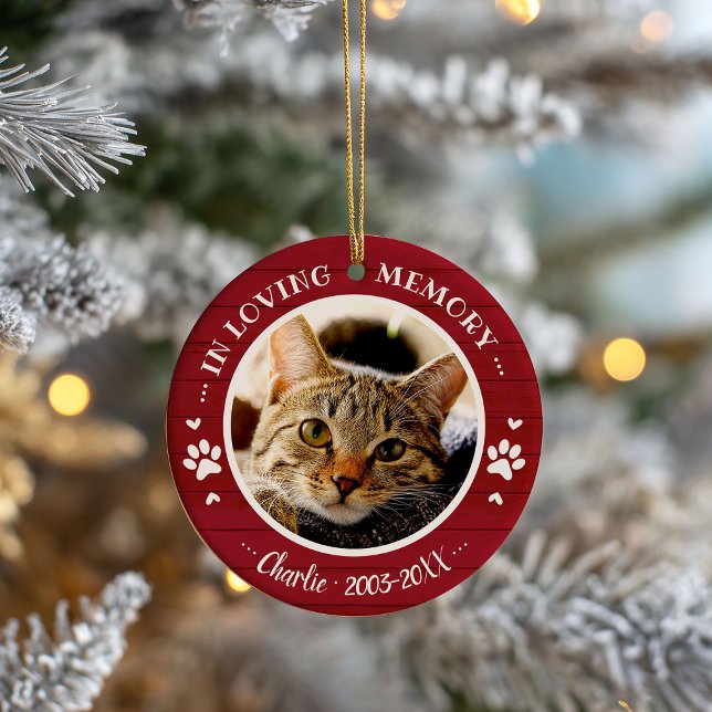 Bewundernswertes rustikales Cat Pet Memorial Custo Keramik Ornament (Von Creator hochgeladen)