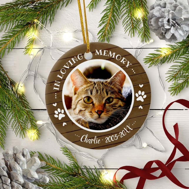 Bewundernswertes rustikales Cat Pet Memorial Custo Keramik Ornament (Von Creator hochgeladen)