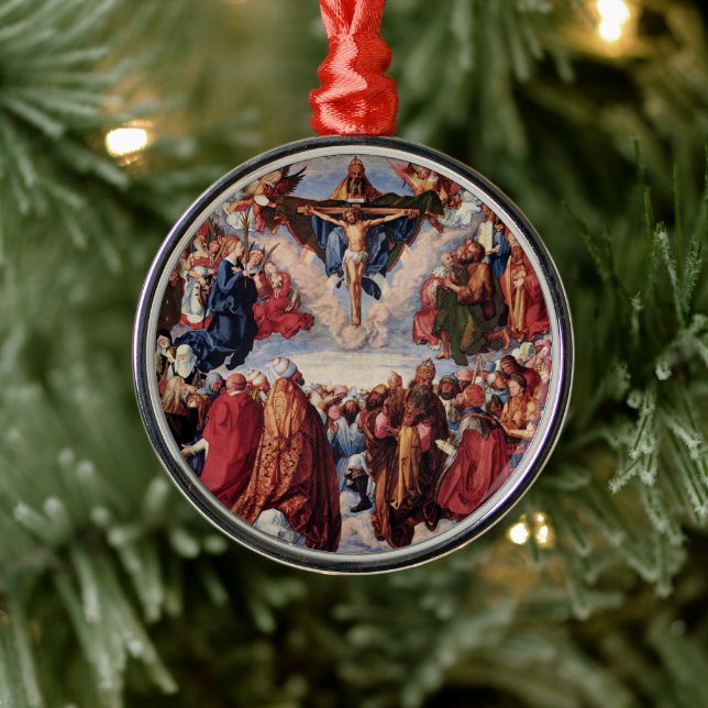 Bewunderung der Dreifaltigkeit durch Albrecht Dure Ornament Aus Metall (Baum)