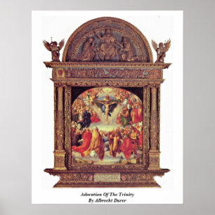 Bewunderung der Dreifaltigkeit durch Albrecht Dure Poster