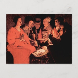 Bewunderung der Hirten durch Georges de La Tour Postkarte