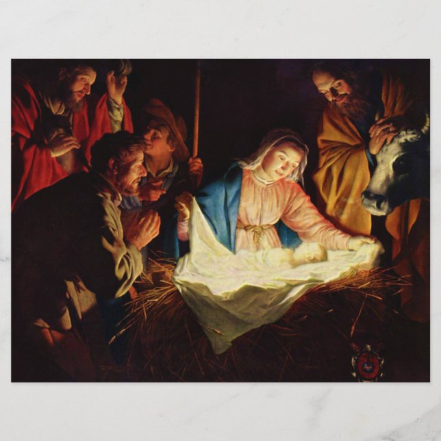 Bewunderung der Hirten - Honthorst Flyer (Vorne)