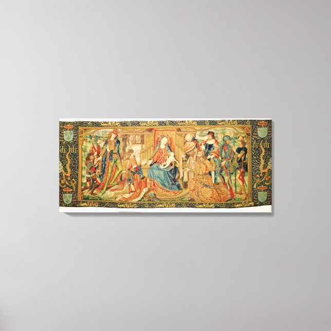 Bewunderung der Magi, 15.-16. Jahrhundert Leinwanddruck (Vorderseite)