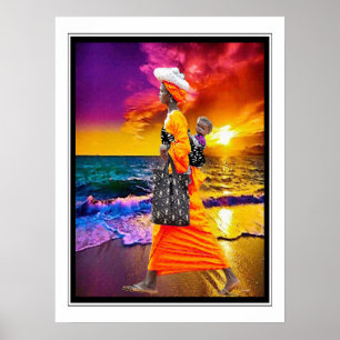 Bewunderung des Sonnenuntergangs Poster