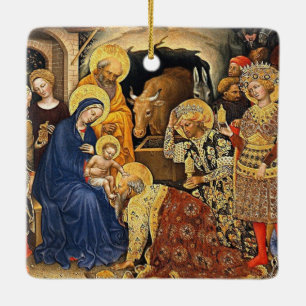 Bewunderung von Hirten und Weihnachten der Magie Keramikornament