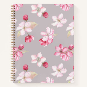 Bewusstes Rosa Kirschblüten-Blumenjournal Notizbuch