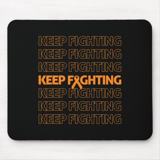 Bewusstsein Behalten Kampf Orange Ribbon Boxhandsc Mousepad (Vorne)