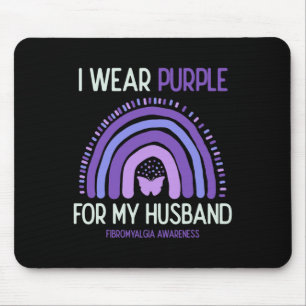 Bewusstsein, das ich für meinen Mann Lila trage Mousepad