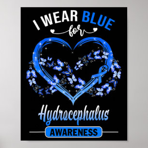 Bewusstsein, dass ich blaues Schmetterlingsherz tr Poster